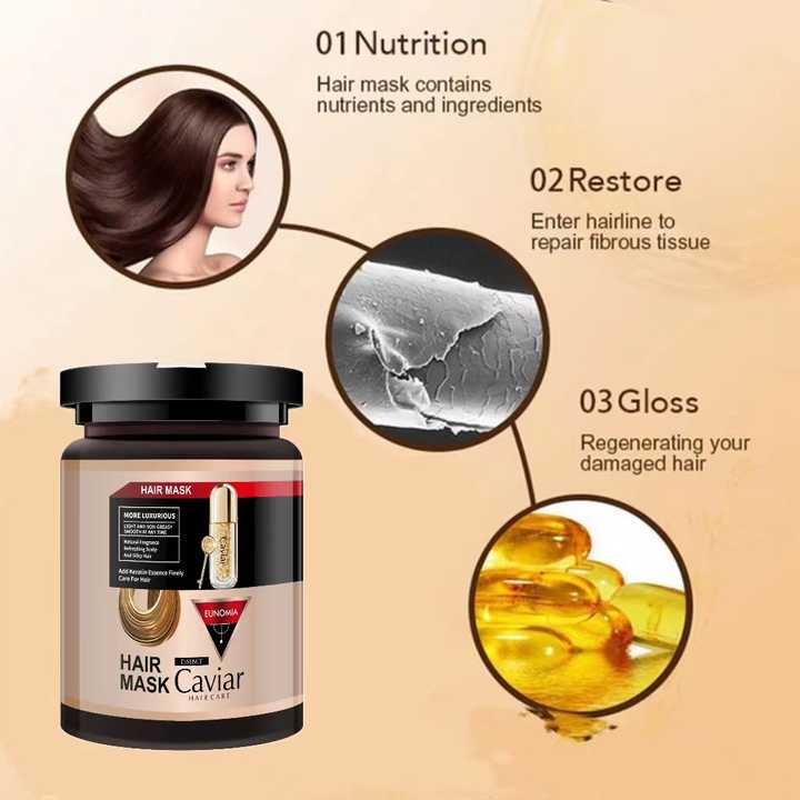 ماسک مو تقویت کننده عصاره خاویار یونومیا 1000 میل EUNOMIA - تصویر 2