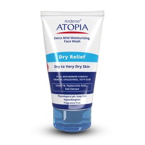 لوسیون شوینده و مرطوب کننده بسیار ملایم صورت درای ریلیف پوست خشک و خیلی خشک 5% اوره آردن اتوپیا 150 میل