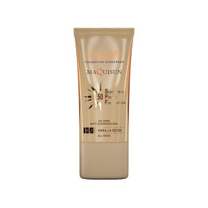 ضد آفتاب کرم پودری و پرایمری مکیسان SPF50 سان سیف (بژ رزگلد) NW20